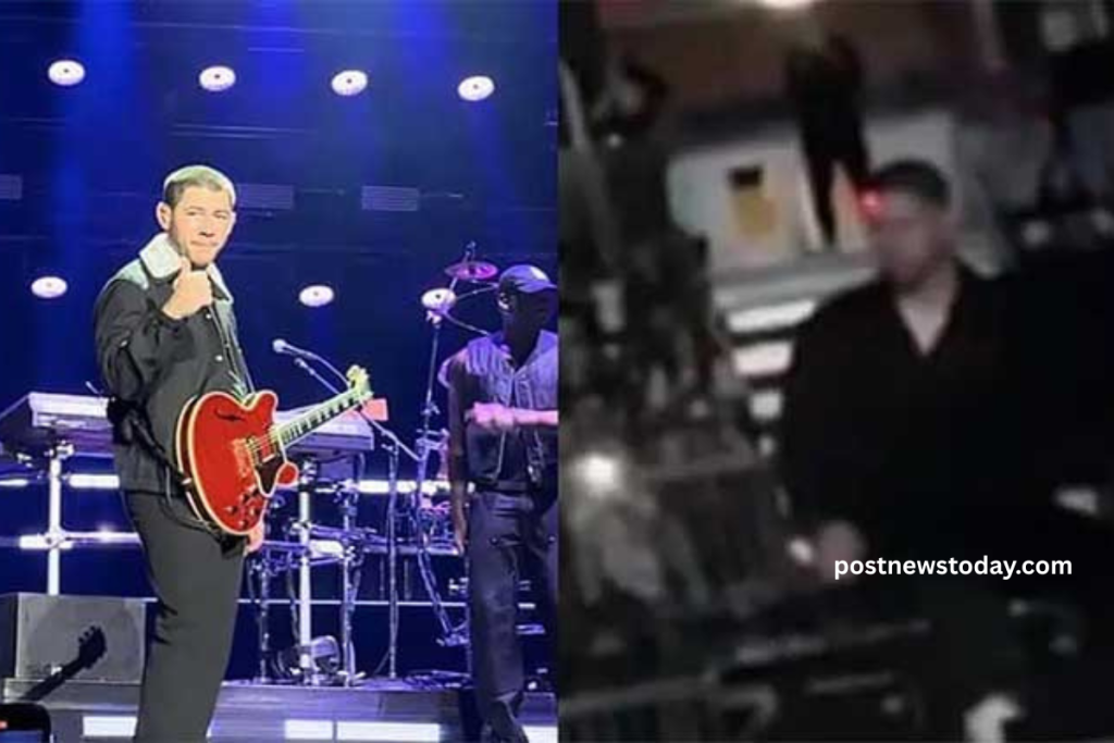Nick Jonas Runs Off Stage After Laser Targeted His Head Nick Jonas Runs Off Stage After Laser Targeted His Head
