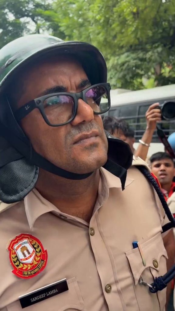 Smart Glasses With Live Translation Get Genuinely Useful A person wearing smart glasses outdoors